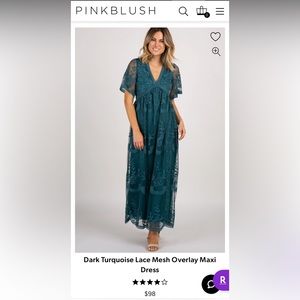 Pinkblush Lace Maternity Gown